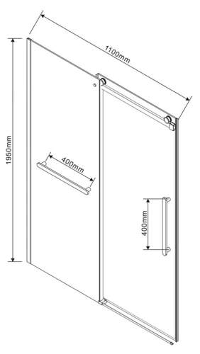Душевая дверь Vincea Сomo Soft VDS-1CS110CLB