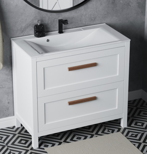 Тумба напольная Vela Фаворит массив 90Н (белый) под Milen TU69303