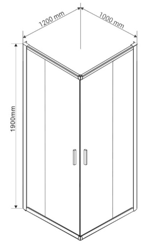 Душевой уголок Vincea Garda VSS-1G1012CLBN