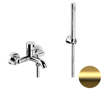 Смеситель для ванны Remer Metrica MC02BG, золото брашированное