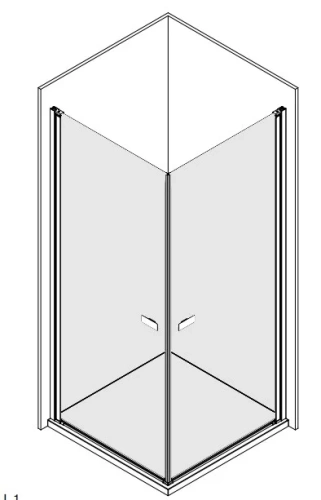 Душевой уголок Kolpa-San Andromeda Q 80 black transparent 516480