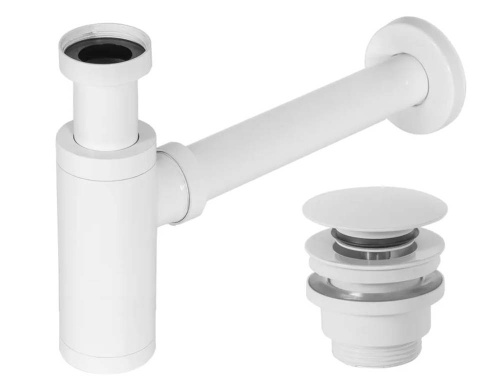 Сифон с донным клапаном клик-клаком универсальным Rea White A6952