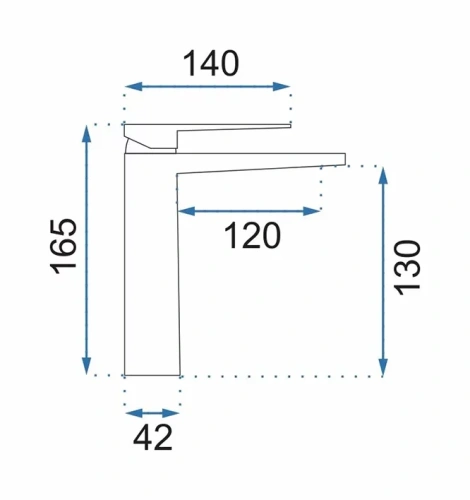 Смеситель для умывальника Rea Parker nikiel matt B4811