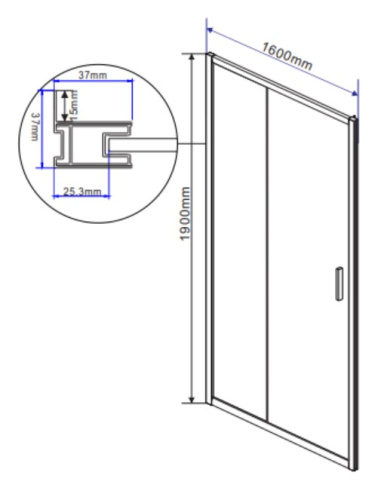 Душевая дверь Vincea Garda VDS-1G160CL