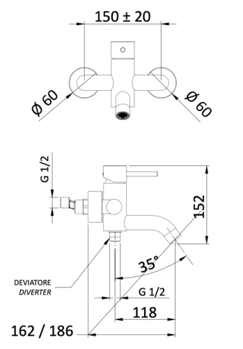 Смеситель для ванны Mariani Next B14212NS