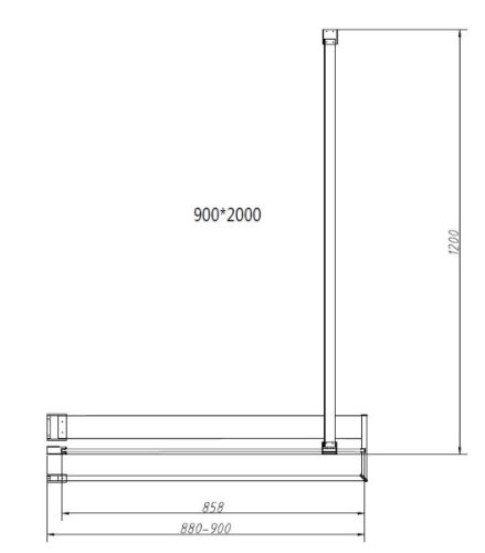 Душевая стенка Vincea Walk-In HR VSW-4HR900CL