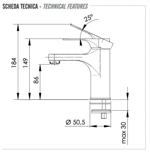Смеситель для раковины Remer Class Line L12