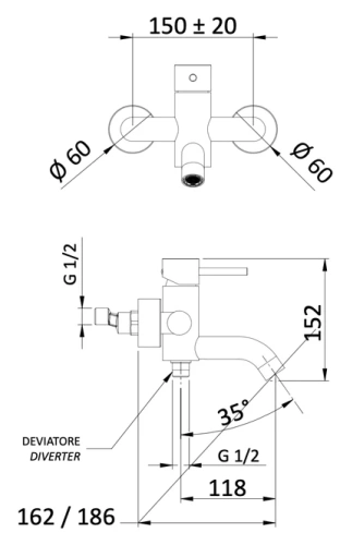 Смеситель для ванны Mariani Next B16212NS