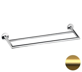 Полотенцедержатель двойной 60 см Remer Guest GS33BG, золото брашированное