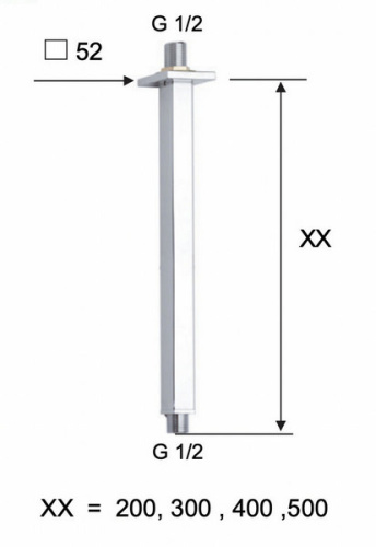 Кронштейн потолочный 30 см Remer 347S30DO, золото глянцевое