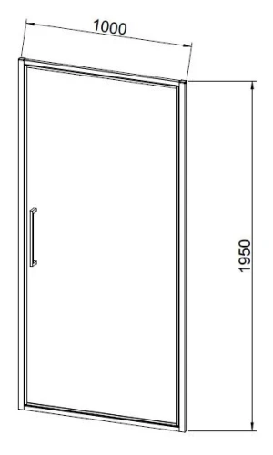 Душевая дверь Vincea Slim 8mm VDP-4SL100CL