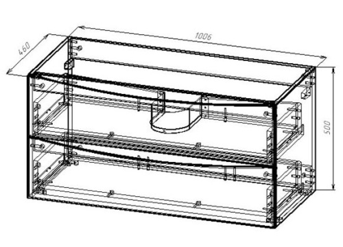 Тумба подвесная Vincea Mia 1000 Beton VMC-2MC100BT