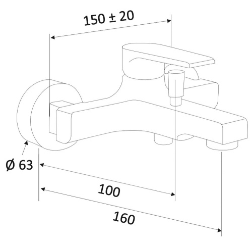 Смеситель для ванны Mariani Artic B00212AT00