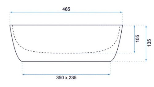 Умывальник Rea Belinda Gold Edge U8736