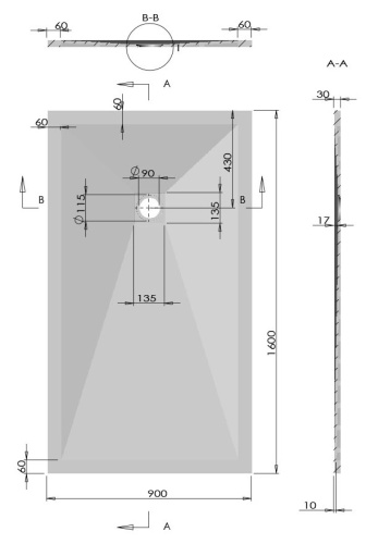 Душевой поддон Vincea VST-4SR9016A