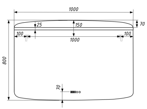 Зеркало Caprigo Софт 120 2063HW