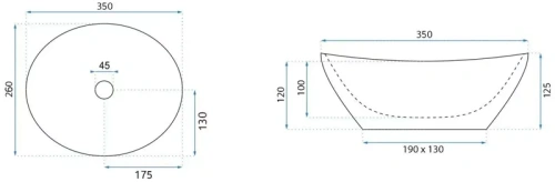 Умывальник Rea Sofia Mini Kashmir U9238