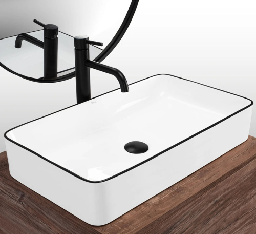 Умывальник Rea Denis Black Edge U6513