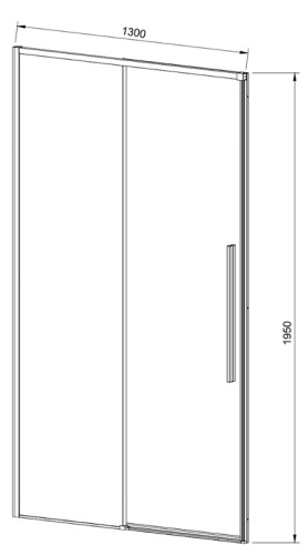 Душевая дверь Vincea Slim-N VDS-4SN130CLGM