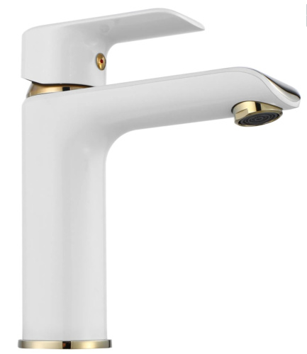 Смеситель для умывальника Rea Bloom White Gold B9919