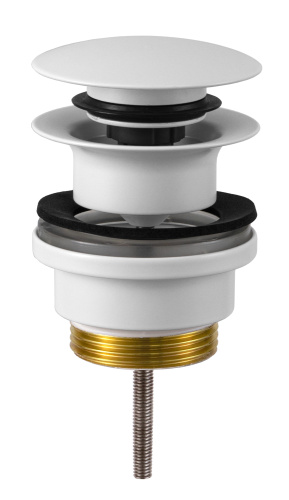 Донный клапан универсальный 1”1/4 Remer 905CCR114BO, белый матовый