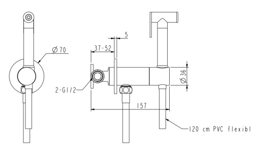 Гигиенический душ Nemo NM-2322BG brush gold