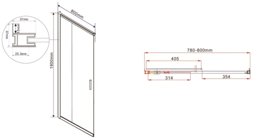 Душевой уголок Vincea Garda VSS-1G8011CLGM