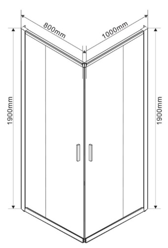 Душевой уголок Vincea Garda VSS-1G8010CLBN