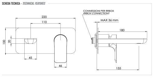 Смеситель для раковины Remer Infinity I15KBXV, сталь