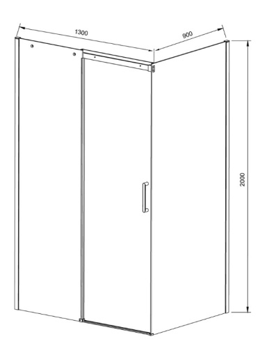 Душевой уголок Vincea Dice VSR-4D9013CLGM