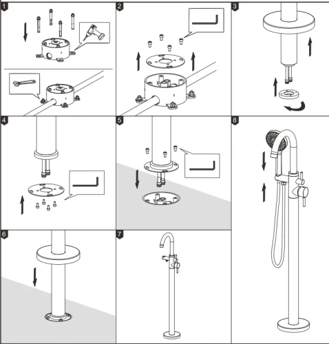 Смеситель для ванны Nemo Round NM-2354MB matte black