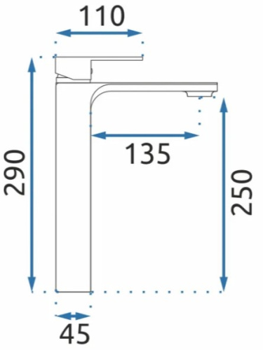 Смеситель для умывальника Rea Urban Chrome B9905