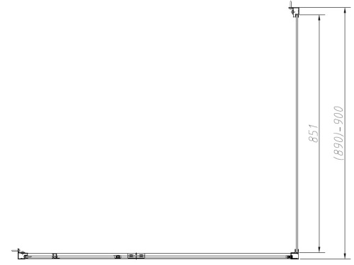 Душевой уголок Vincea Slim-N VSR-4SNP9010CLB
