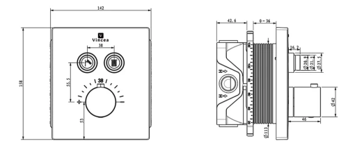 Душевая система Vincea Inspire VSFW-3I21T1RCH
