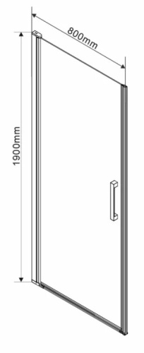 Душевая дверь Vincea Orta VPP-1O800CL