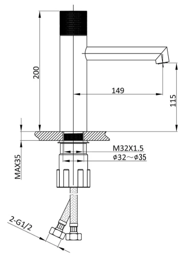 Смеситель для раковины Vincea Desire VBF-1D3MB