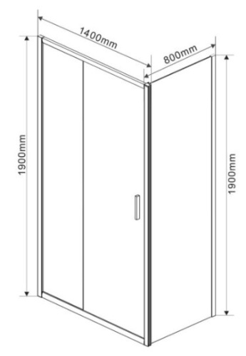 Душевой уголок Vincea Garda VSR-1G8014CLG