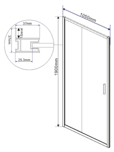 Душевая дверь Vincea Garda VDS-1G105CL