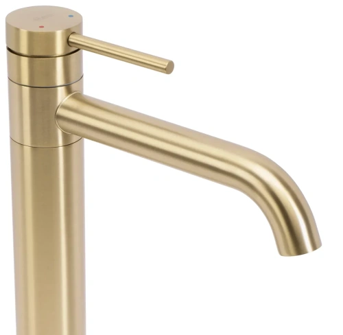 Смеситель для умывальника Rea Lungis gold matt B6101