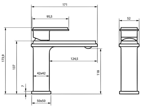 Смеситель для умывальника Ahti Vihti VH201101