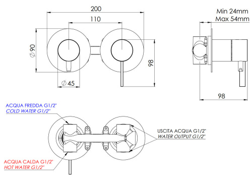 Смеситель для душа Remer Metrica MC92ZP