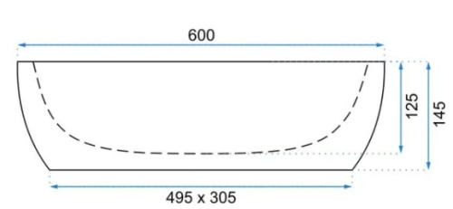 Умывальник Rea Meryl Black U8811