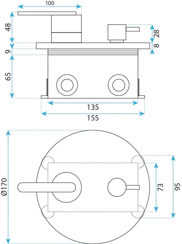 Душевая система Rea Ontario nikiel matt P5503