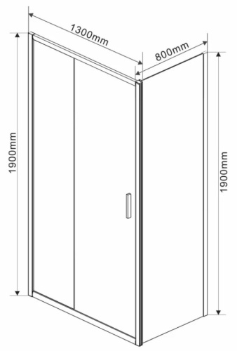 Душевой уголок Vincea Garda VSR-1G8013CL