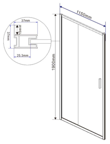 Душевая дверь Vincea Garda VDS-1G115CL