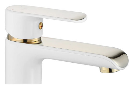 Смеситель для умывальника Rea Bloom White Gold B9919