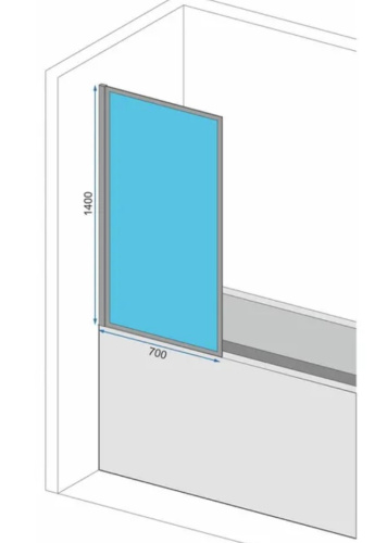 Шторка на ванную Rea Elegant Gold 70 W5600