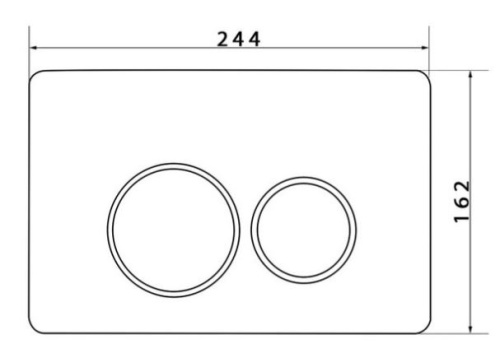 Кнопка для инсталляции Caprigo DEW ABS белая DA001-white