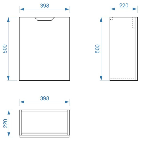 Тумба подвесная Vela Верона мини под умывальник Bazis mini левая TU271751