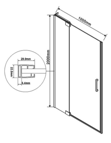 Душевая дверь Vincea Extra VDP-1E9010CGB